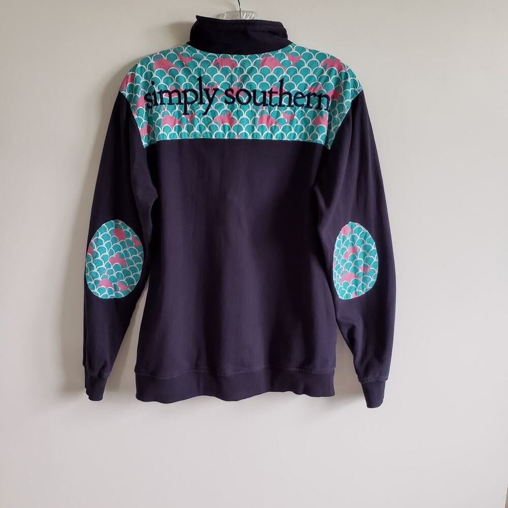 Simply Southern Wave Turtle Whale Pullover Sweatshirt - Picture 3 of 5